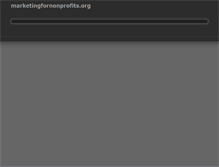 Tablet Screenshot of marketingfornonprofits.org